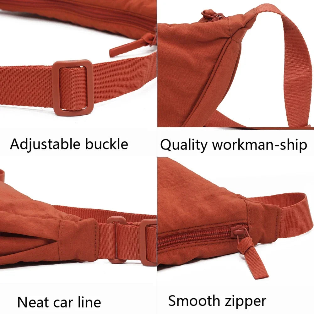 Nylon Hobos Chest Shoulder Bag Large Capacity Travel Crossbody Half Moon Belt Messenger for Women Bags Dropshipping Wholesale