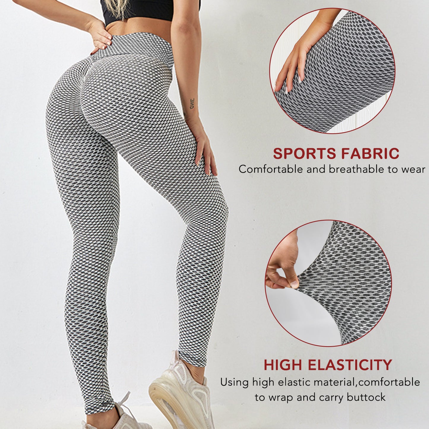 "Get Your Glow Up with Our Plus Size TIK Tok Butt Lifting Leggings! Perfect for Workouts & Yoga – High Waist for Ultimate Comfort!"