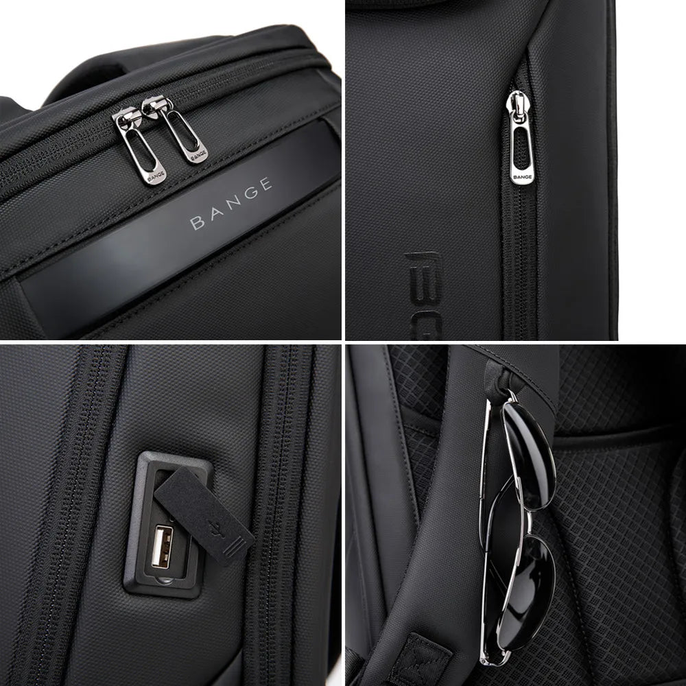 Waterproof Multi-Use Laptop Backpack for 15.6" Inch USB Charging Shockproof Business Briefcase Shoulder Bag for Man Women