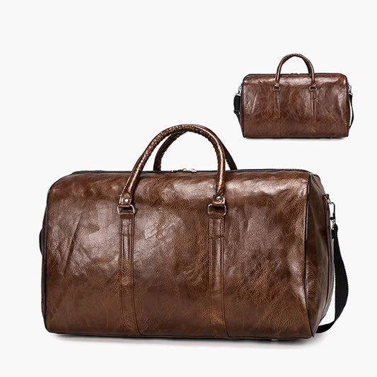 Leather Travel Bag Large Duffle Independent Big Fitness Bags Handbag Bag Luggage Shoulder Bag Black Men Fashion Zipper Pu