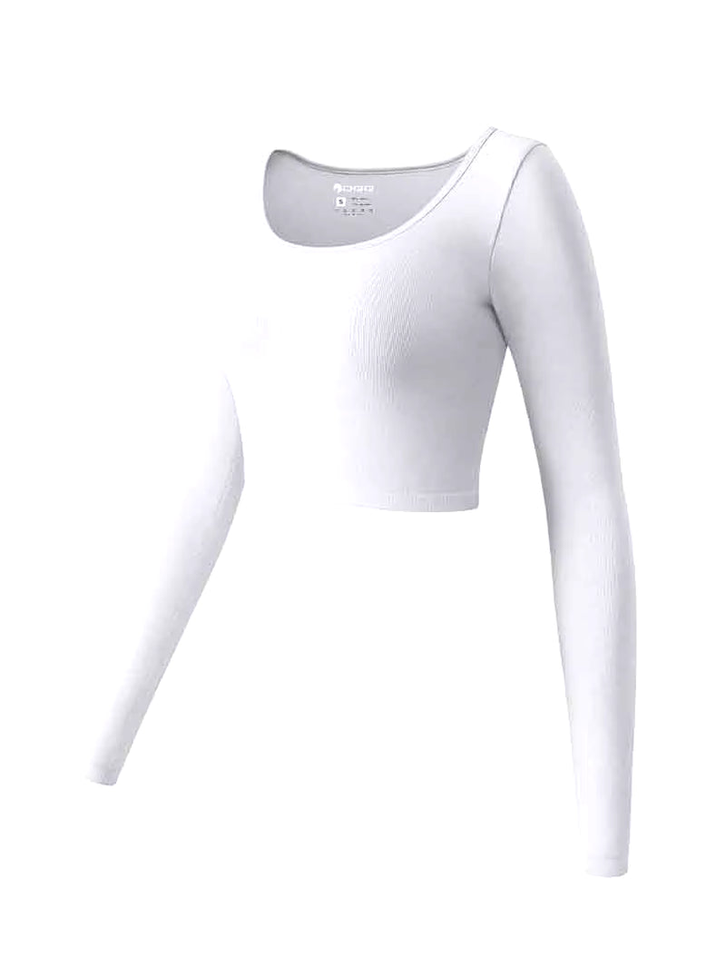 Women'S Yoga Top Long Sleeved round Neck Sports Wear Fitness Running Seamless Gym Woman Sport Shirt Female Workout Tops T-Shirt