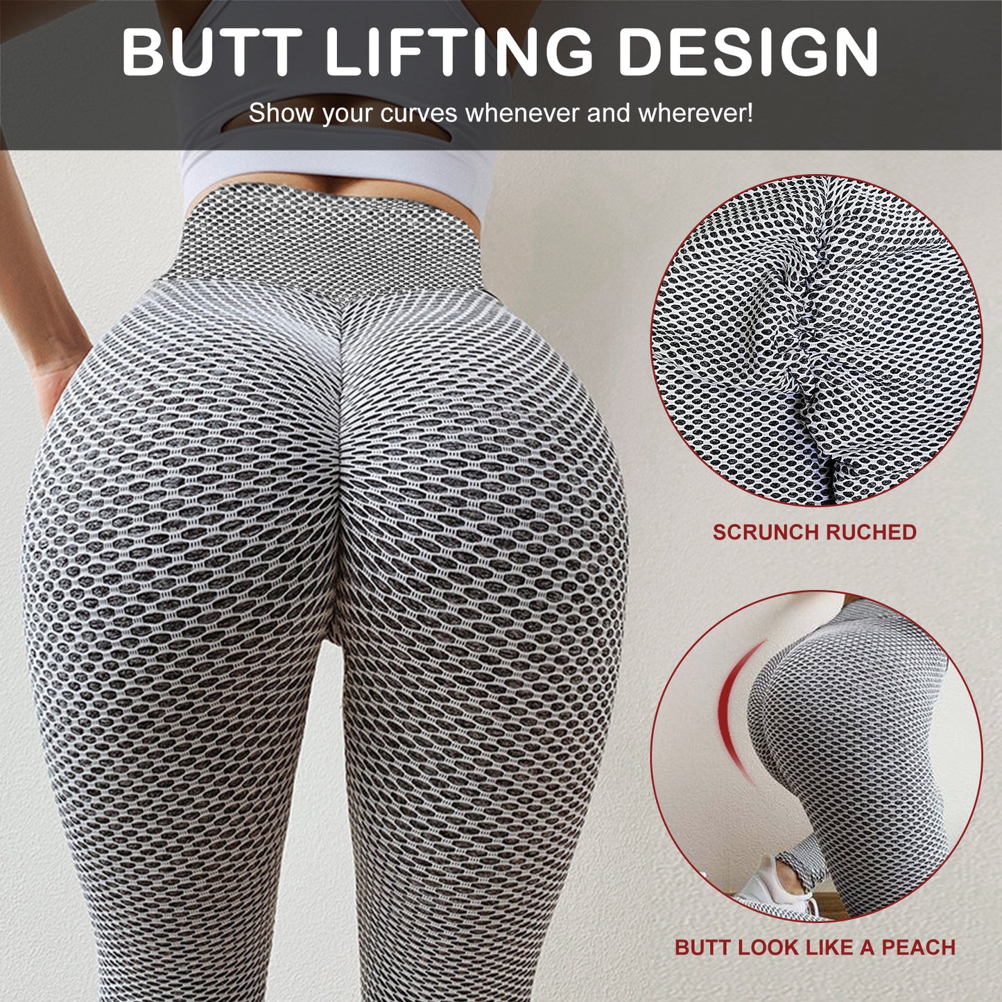 "Get Your Glow Up with Our Plus Size TIK Tok Butt Lifting Leggings! Perfect for Workouts & Yoga – High Waist for Ultimate Comfort!"