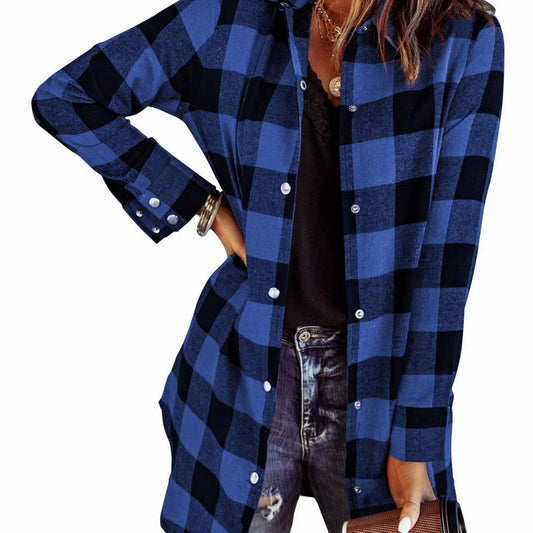 ZEAGOO Fallsale Flannel for Women 2024 Fall Fashion Long Sleeve Plaid Button down Shirts Shacket Blouse Top with Pockets Corduroy Jacket Halloween